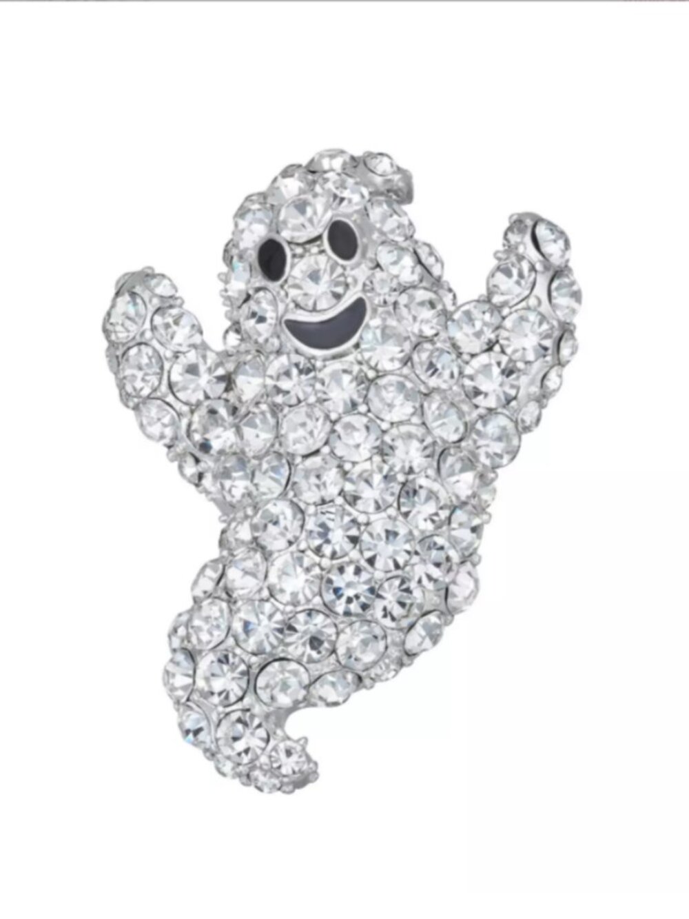 Napier Silver Tone Crystal Autumn Halloween Pin, Pave Sparkling Polished Brooch